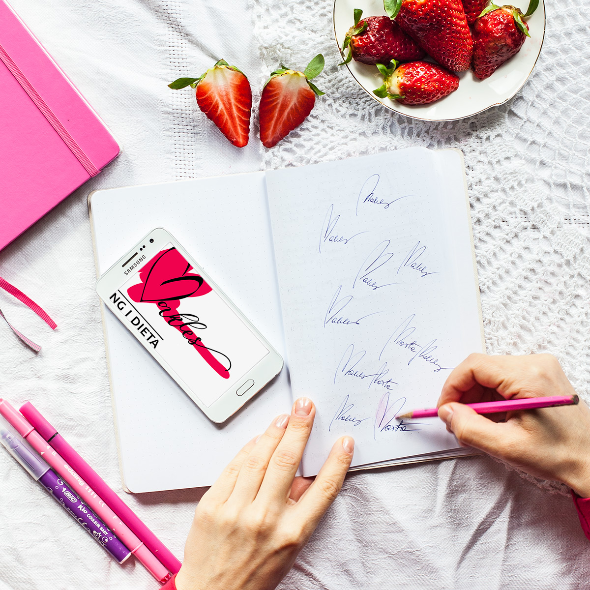 Projekt logotypu i wizytówki dla influencerki (Marta Makles) Instagram